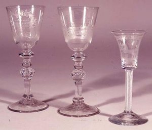 Verre à vin hanovrien, Newcastle, 1750 - English School